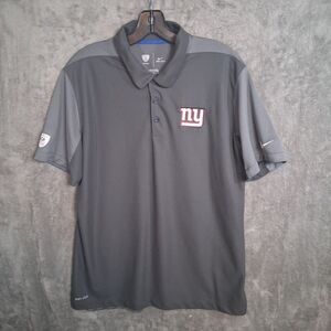 Nike NY Giants Polo Shirt Mens Sz Large Gray